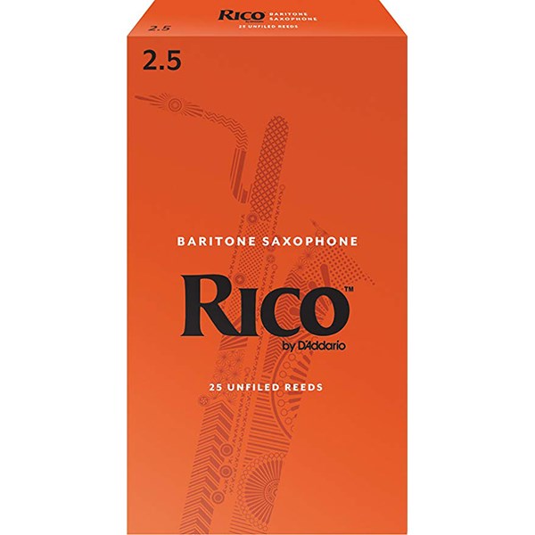 D'Addario RLA2525 Rico Baritone Sax Reeds, Strength 2.5 - 1 Piece